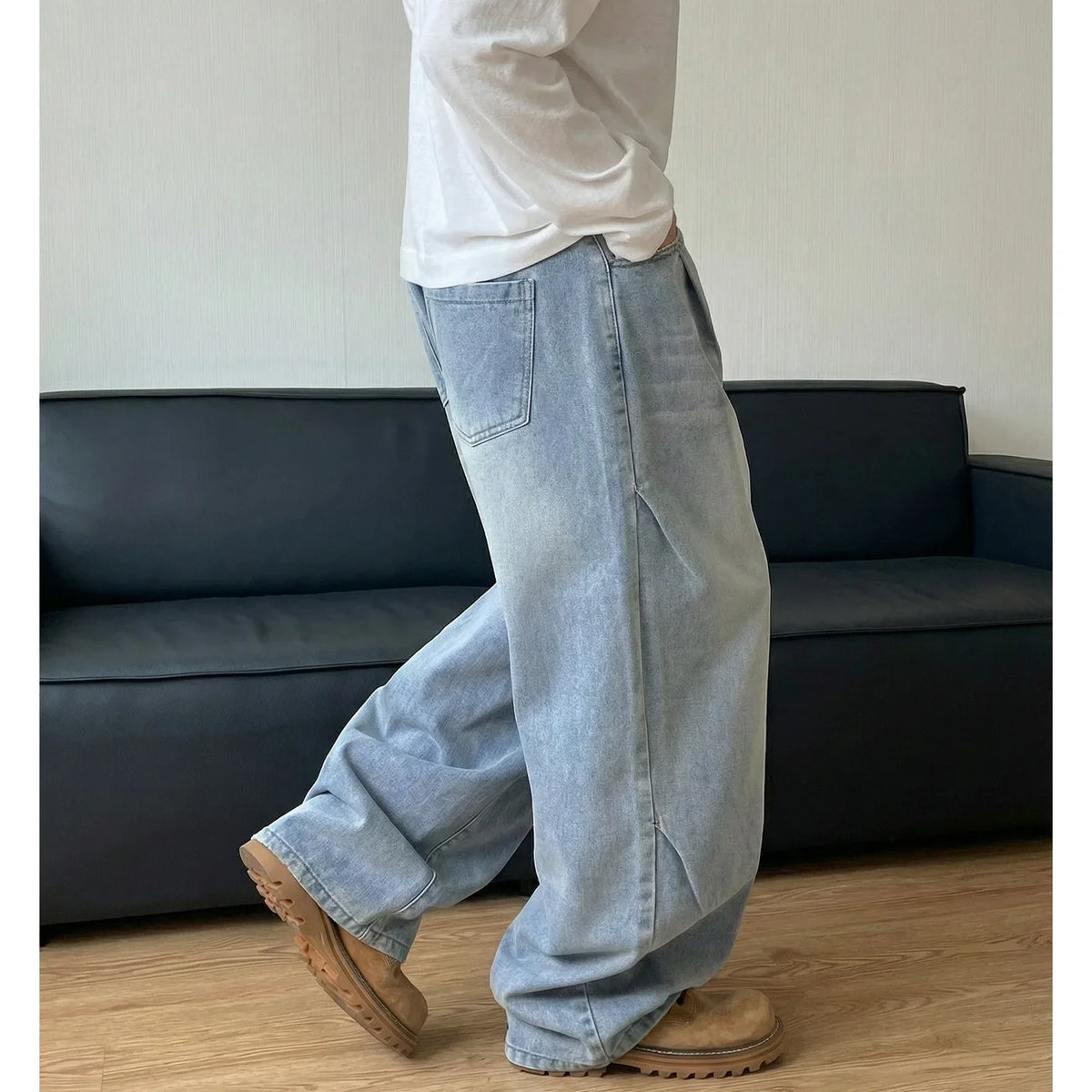 High Street Baggy Jeans — dettaglio della stampa
