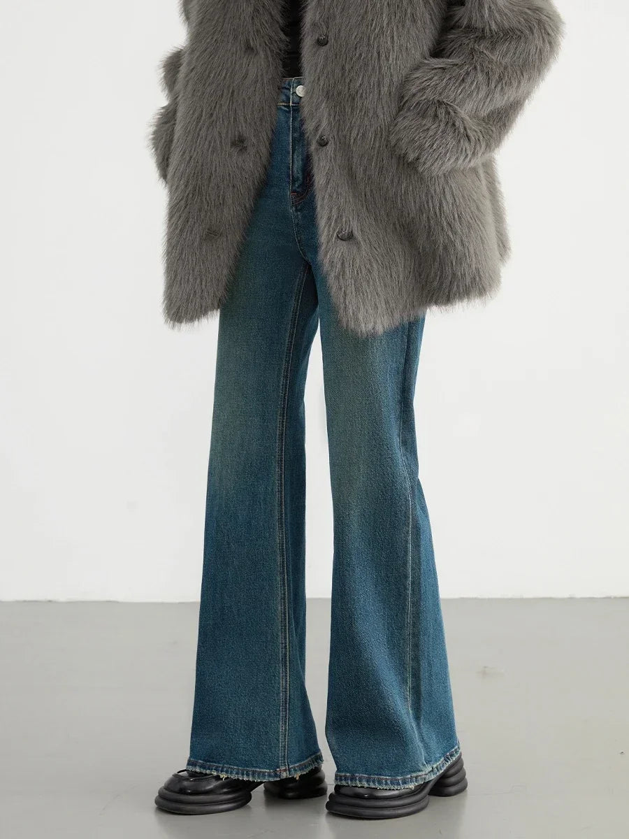High Waist Flare Denim Jeans — dettaglio