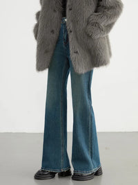 High Waist Flare Denim Jeans — dettaglio
