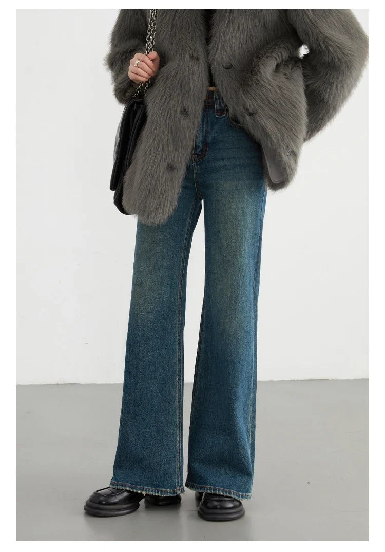 High Waist Flare Denim Jeans — dettaglio della stampa