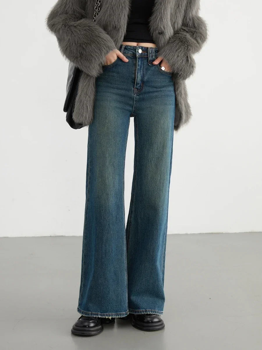 High Waist Flare Denim Jeans — vista posteriore