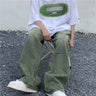 Y2K High Waist Gradient Green Denim Jeans