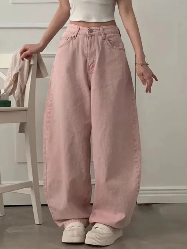 High Waist Love Heart Denim Jeans — dettaglio della stampa
