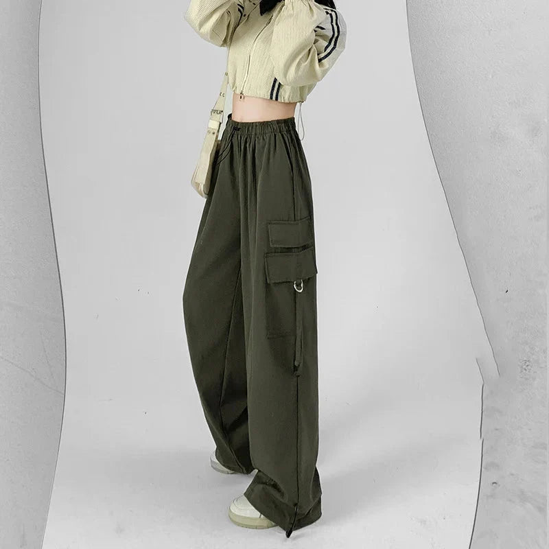 High Waist Parachute Pants — dettaglio della stampa
