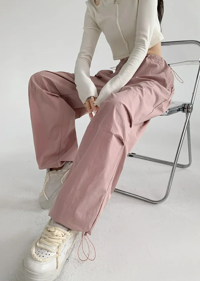 High Waist Parachute Pants — vista frontale