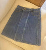Y2K High Waist Slim Fit Long Mini Skirt