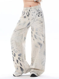 High Waist Snow Leopard Print Jeans — in alternativa