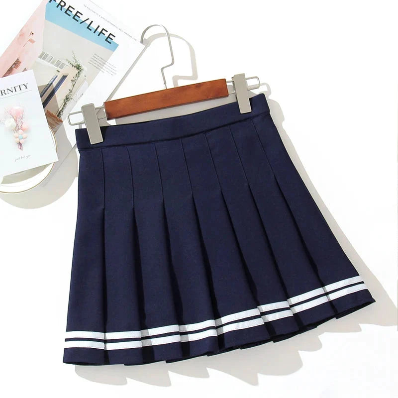 High Waist Striped Mini Skirt — dettaglio