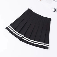 High Waist Striped Mini Skirt — vista posteriore
