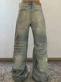 High Waist Wide Leg Bootcut Denim Jeans — dettaglio