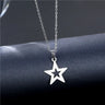 Y2K Hollow Star Pentagram Pendant Necklace
