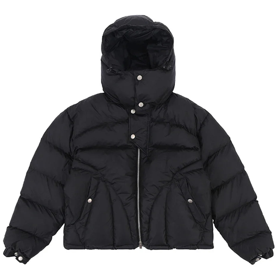 Hooded Puffer Jacket Coat — vista frontale
