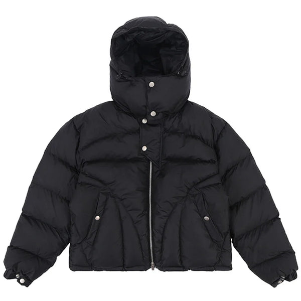 Hooded Puffer Jacket Coat — vista frontale
