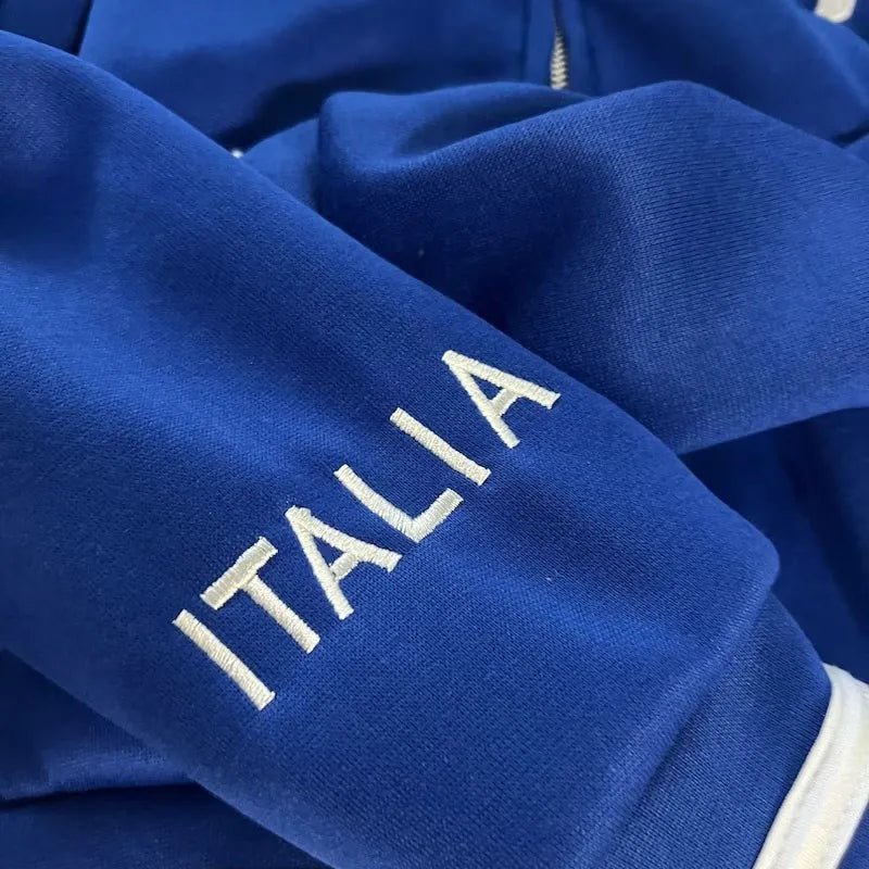 ITALIA Embroidered Zip Up Jacket Hoodie — in alternativa