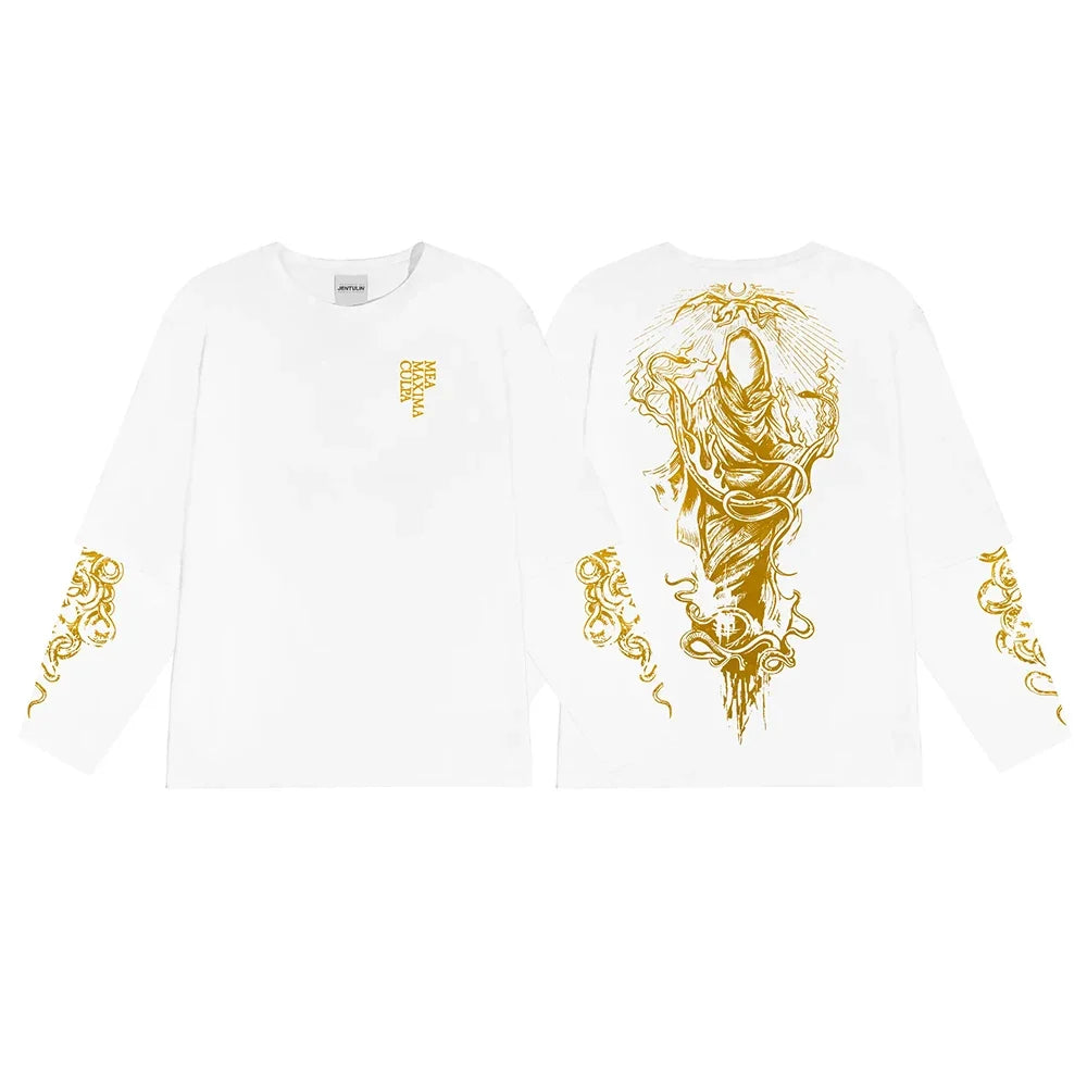 Immortal Mortis Graphic Mock Long Sleeve Top — vista frontale