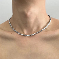 Irregular Chunk Steel Necklace — dettaglio della stampa