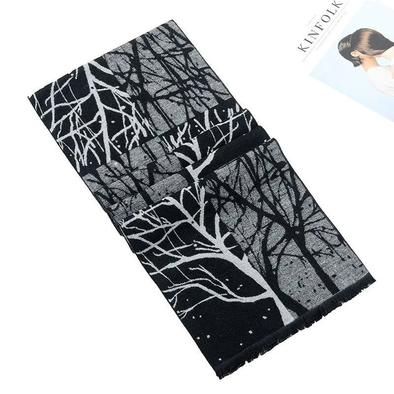 Jacquard Flannel Graphic Shrawl Scarf — in alternativa