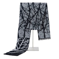 Jacquard Flannel Graphic Shrawl Scarf — vista posteriore