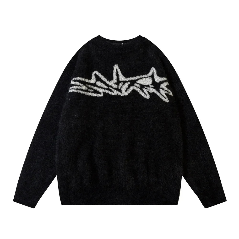 Jacquard Knitted Sweater — vista frontale