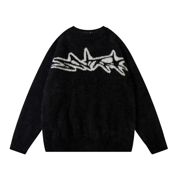 Jacquard Knitted Sweater — vista frontale