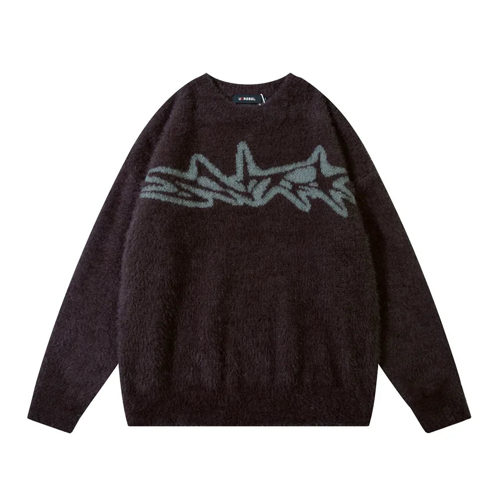 Jacquard Knitted Sweater — vista posteriore