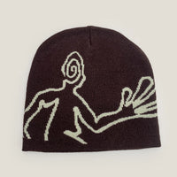 Jacquard Mystery Man Graphic Beanie — vista frontale