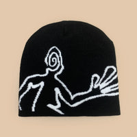 Jacquard Mystery Man Graphic Beanie — vista posteriore