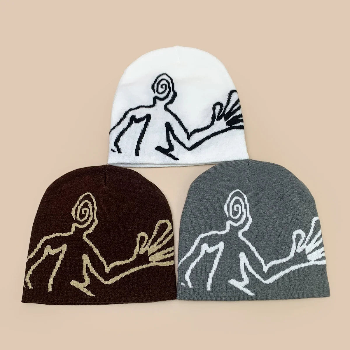Jacquard Mystery Man Graphic Beanie — in alternativa