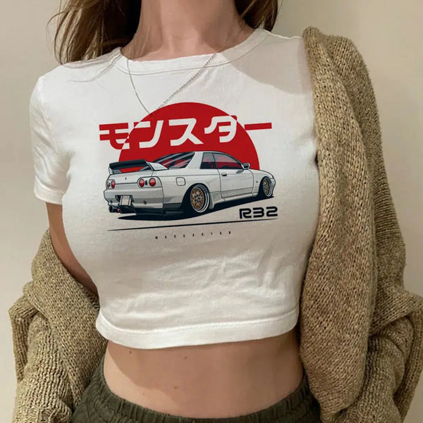 Japanese Racing Crop Top — vista frontale
