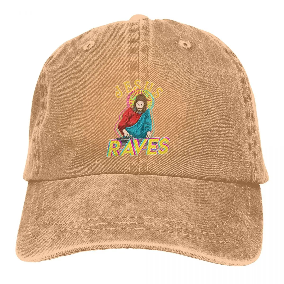 Jesus Raves Baseball Cap — vista frontale