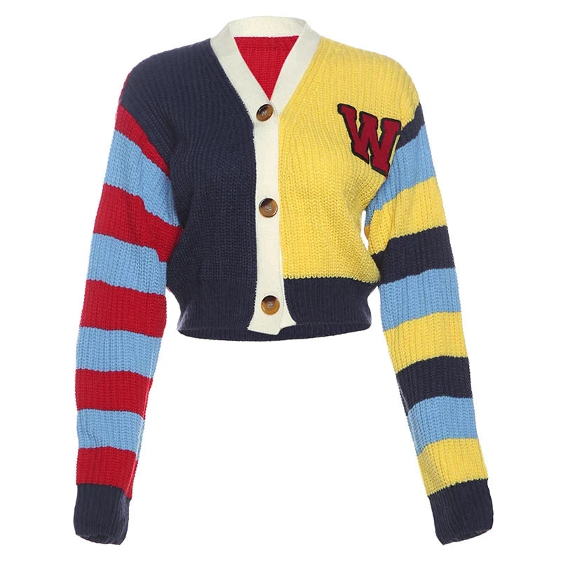 Jock Block Colour Cardigan Sweater — vista laterale