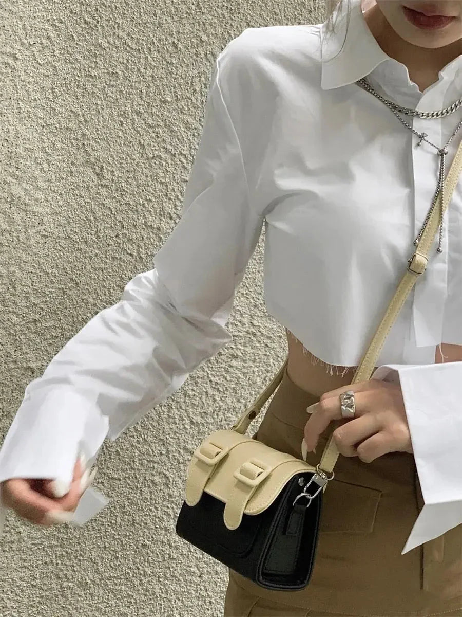 Khaki Pleated Cargo High Waist Mini Skirt — dettaglio
