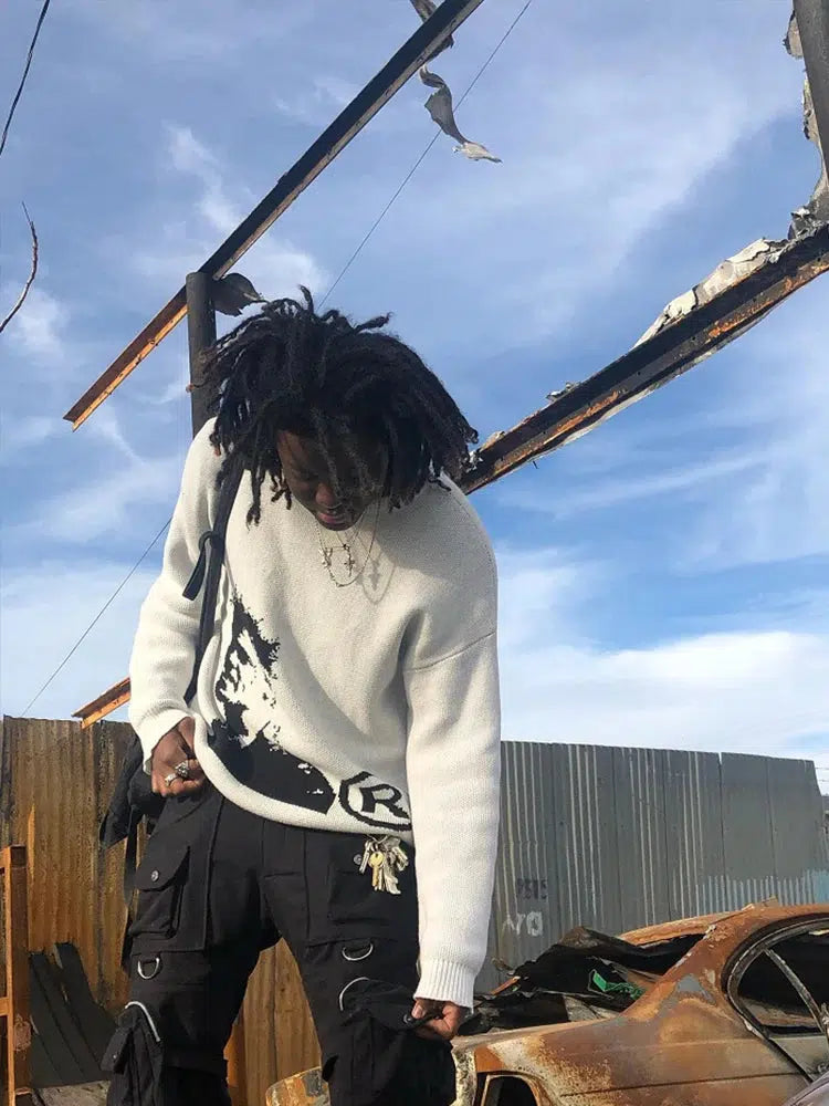Knitted Graphic Jumper — in alternativa