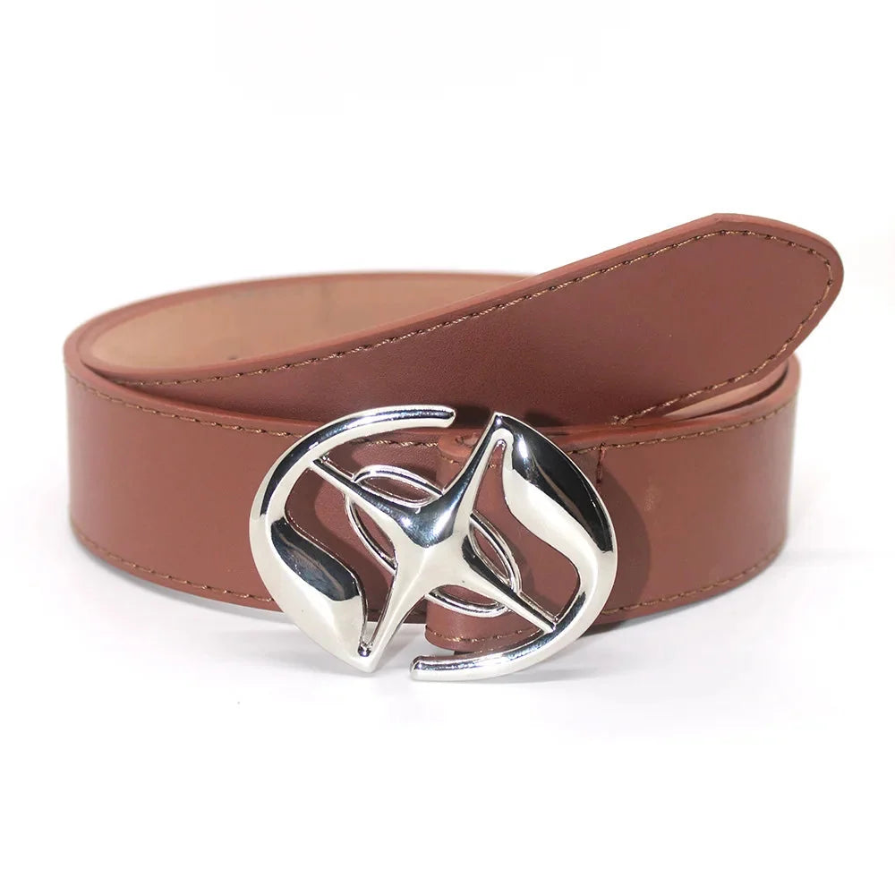 Korean Cross Punk Buckle Belt — vista frontale