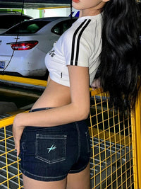 Korean Denim Mini Skirt — dettaglio