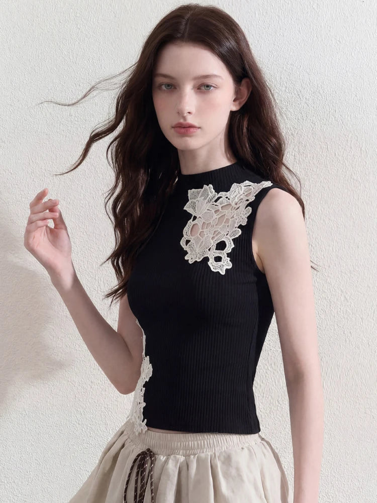 Lace Hollow Out Summer Tank Top — dettaglio della stampa