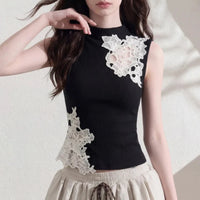 Lace Hollow Out Summer Tank Top — vista posteriore