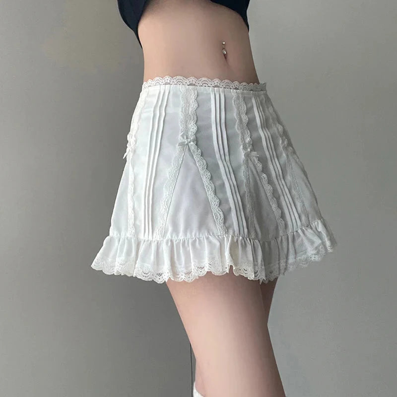 Lacey White Mini Skirt — dettaglio