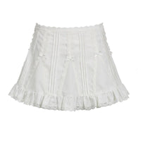 Lacey White Mini Skirt — vista frontale