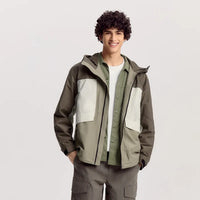 Layered Windbreaker Jacket — dettaglio del tessuto
