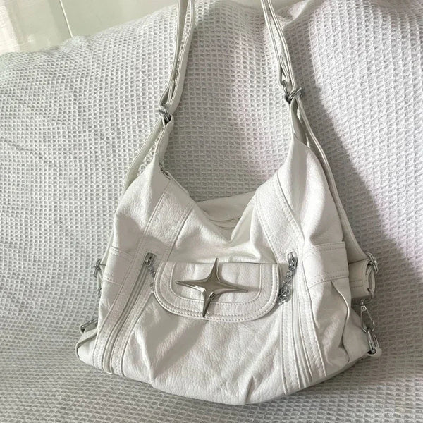 Leather Cross Handbag — vista frontale
