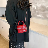 Leather Mini Box Handbag — vista posteriore