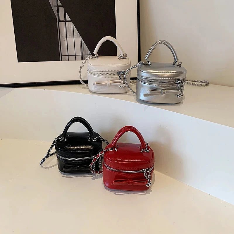 Leather Mini Box Handbag — vista completa