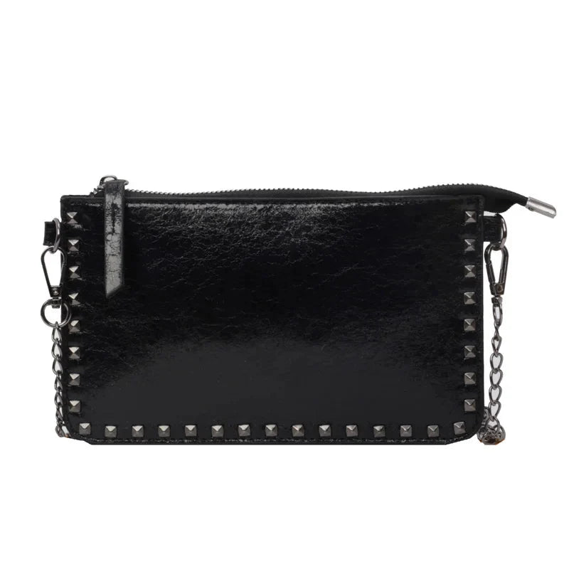 Leopard Leather Mini Handbag — vista posteriore