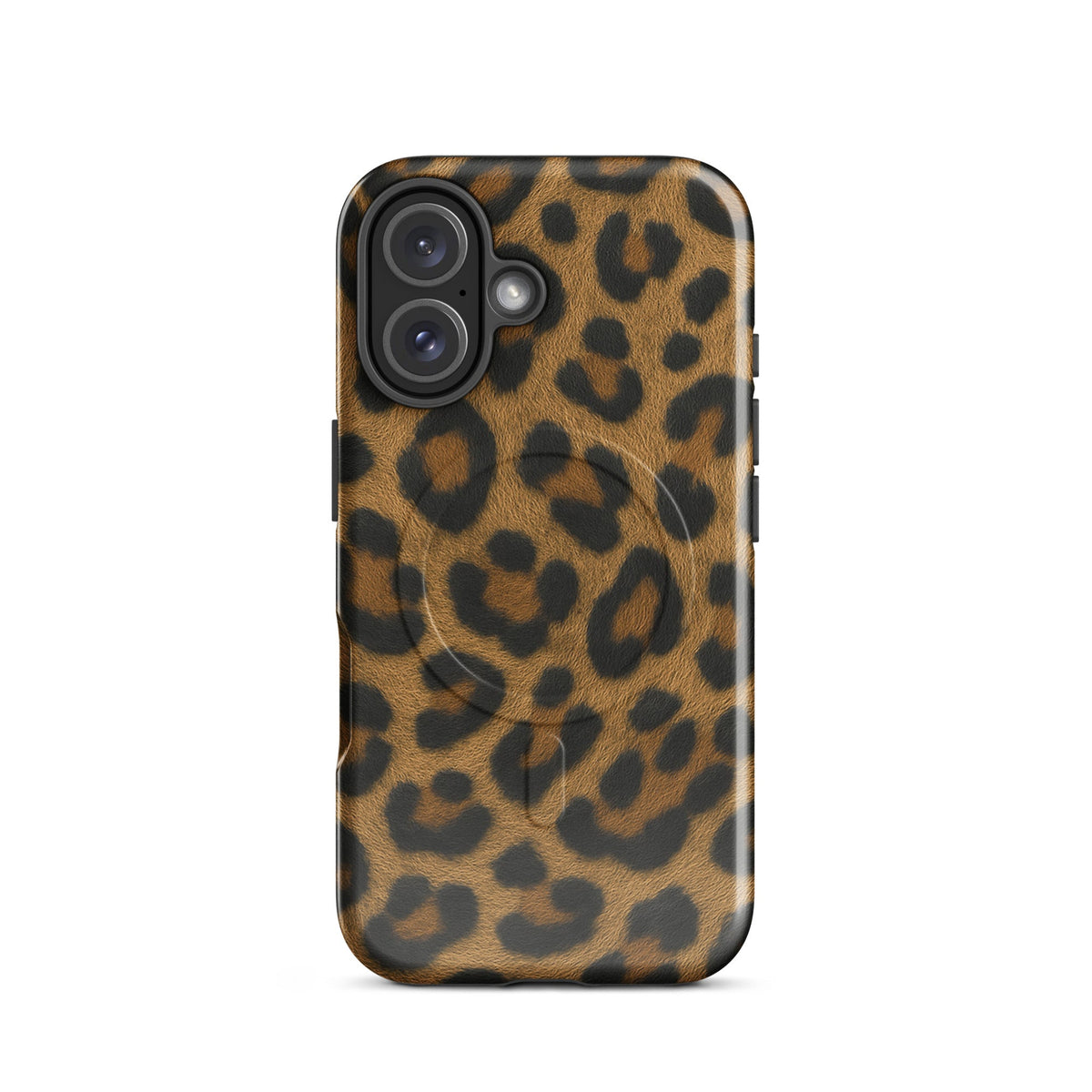 Leopard Print MagSafe Case — vista frontale