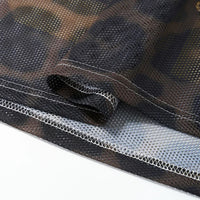 Leopard Print Mesh Jersey — vista frontale
