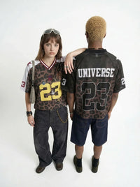 Leopard Print Mesh Jersey — dettaglio del tessuto