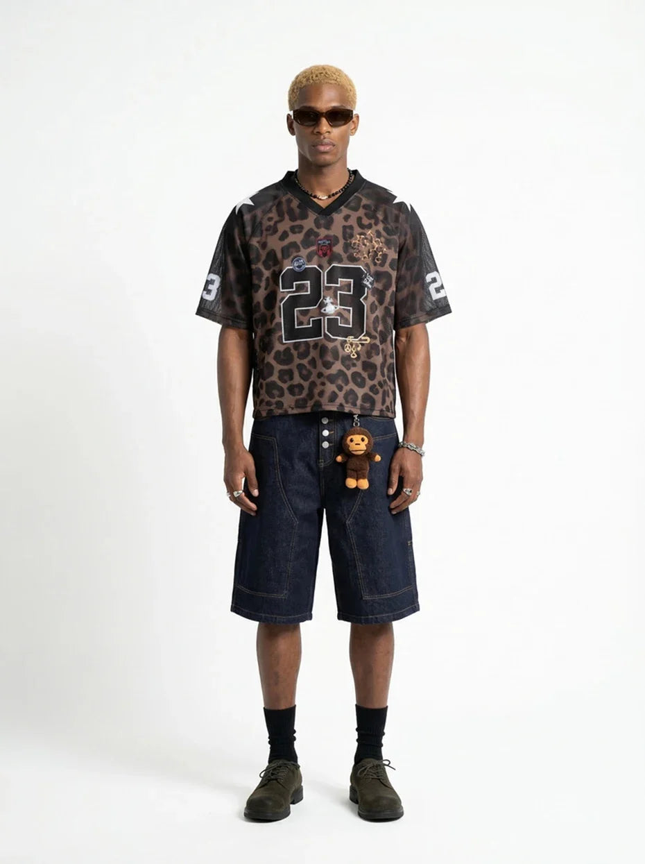 Leopard Print Mesh Jersey — dettaglio della stampa