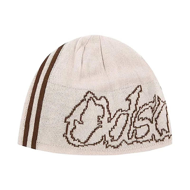 Letter Jacquard Graphic Beanie — vista frontale
