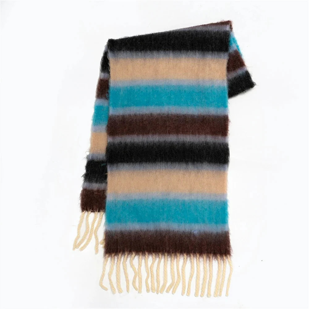 Lightweight Rainbow Knitted Shawl Scarf — dettaglio della stampa